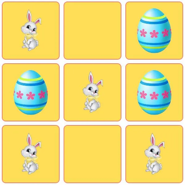 Online Easter Tic Tac Toe: Bunny vs Egg -pokigames